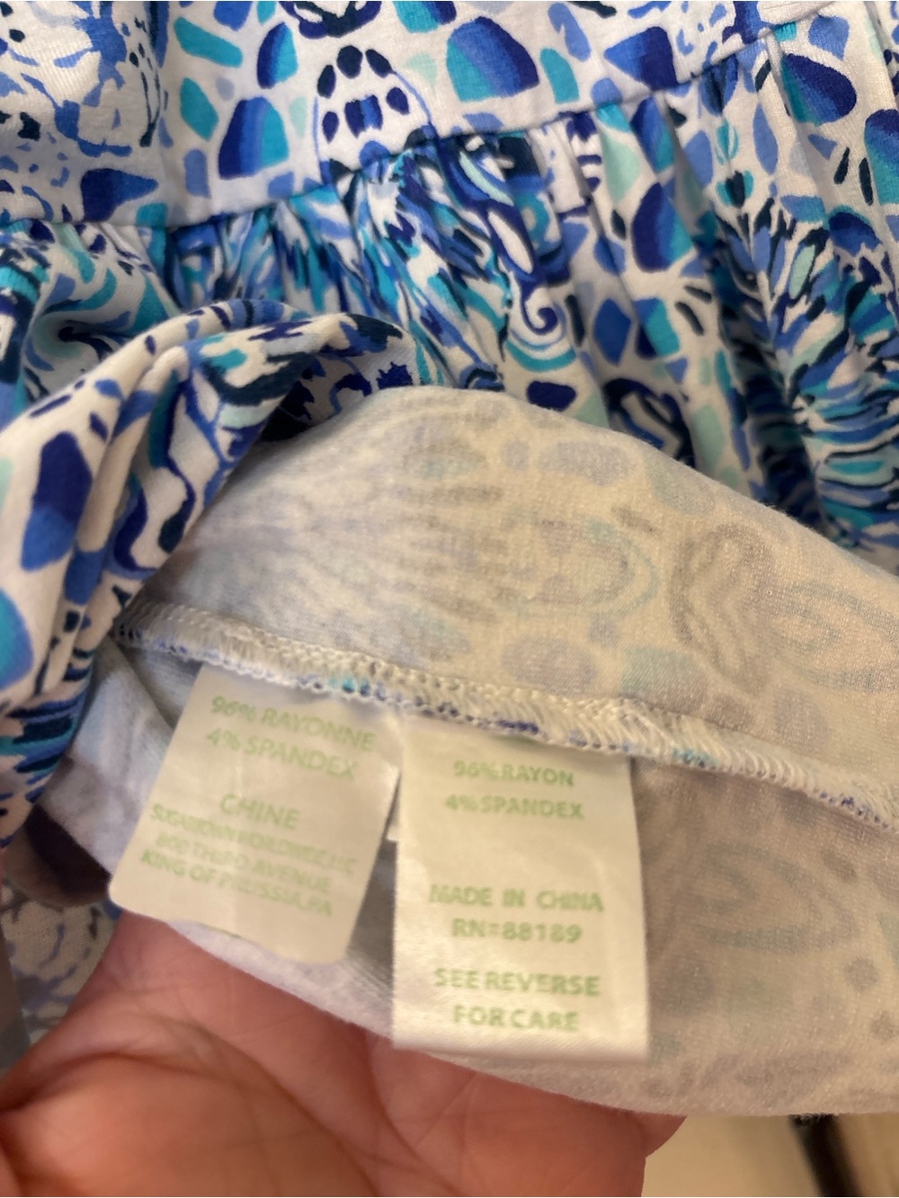 Lilly Pulitzer Jacey Skirt XXS Call My Shell Phone Blue White Tiered Ruffle - Picture 5 of 5
